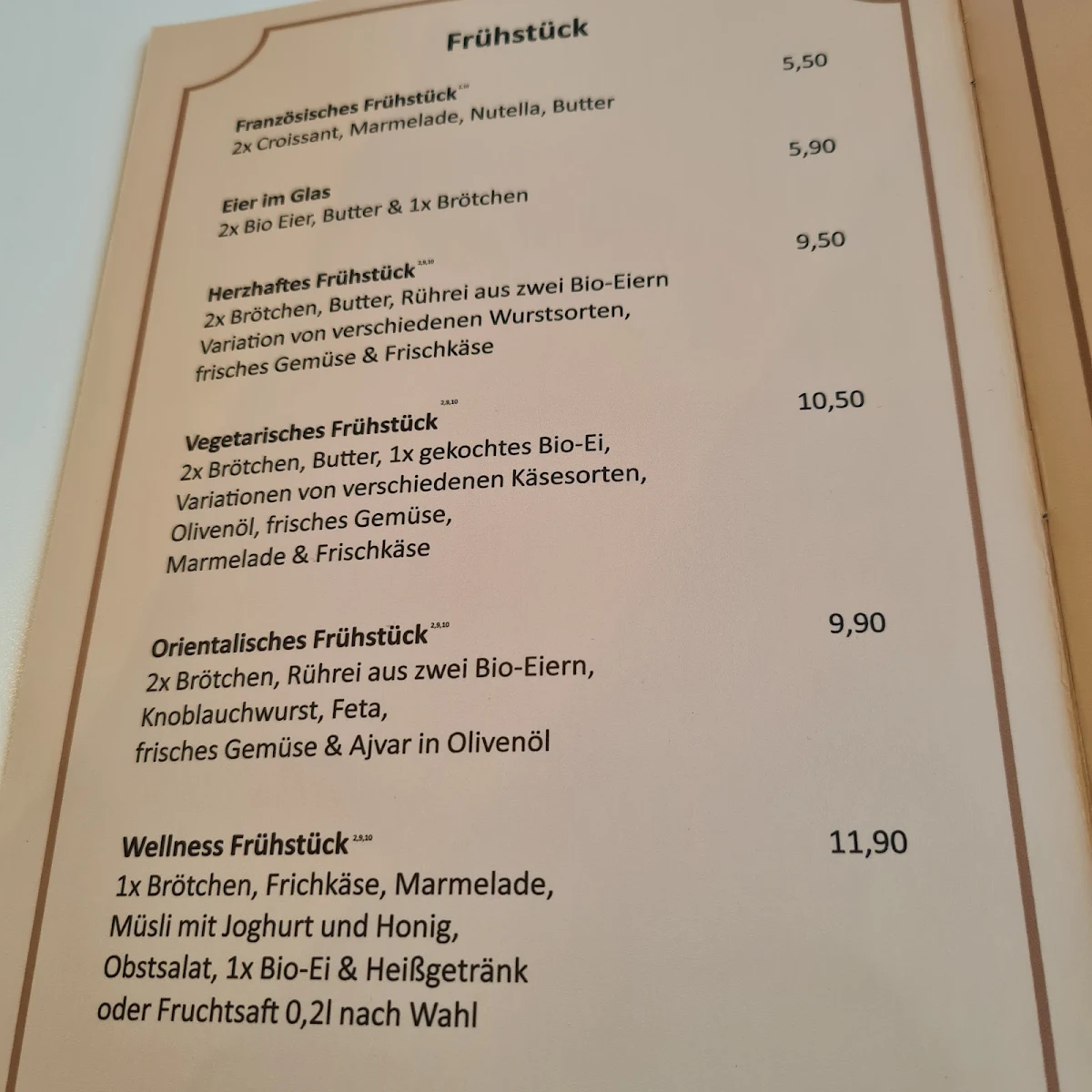 Speisekarte photo 1