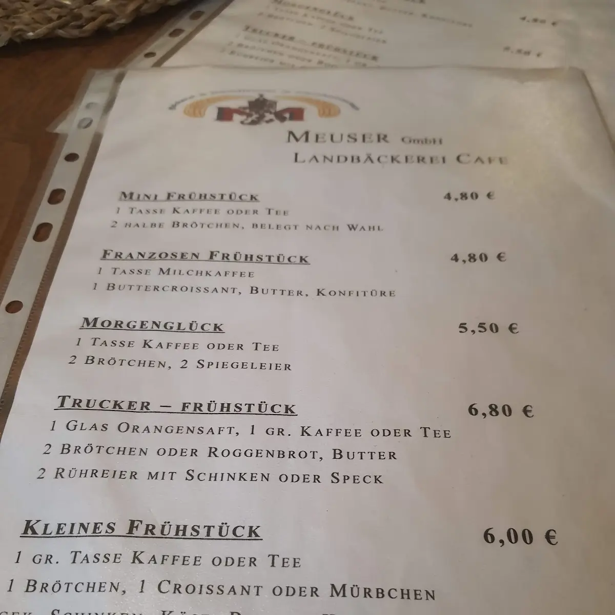 Speisekarte photo 1