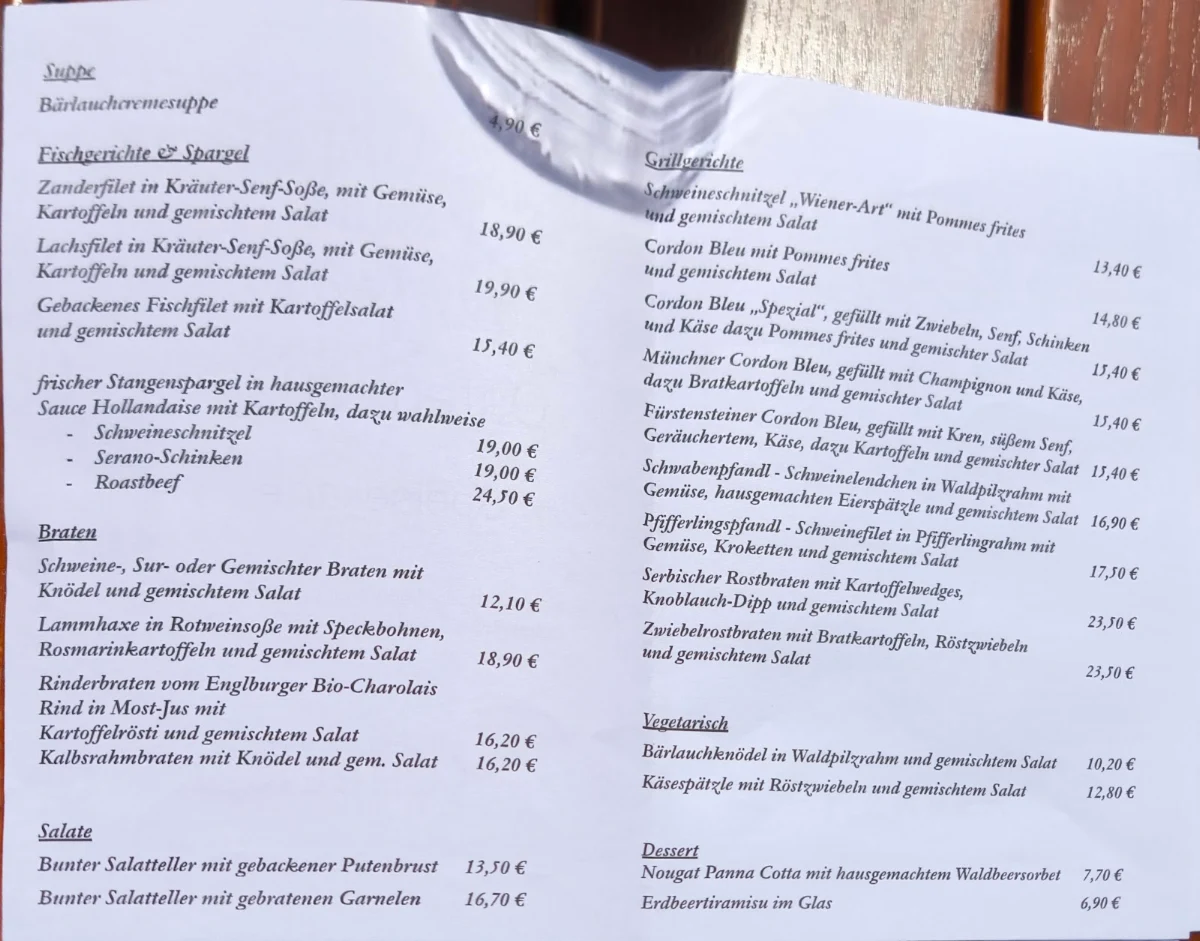 Speisekarte photo 3