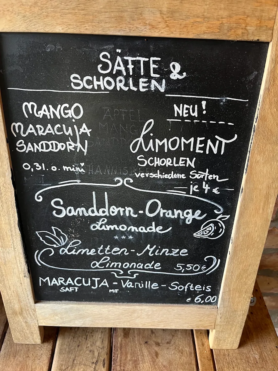 Speisekarte, Café Seelchen