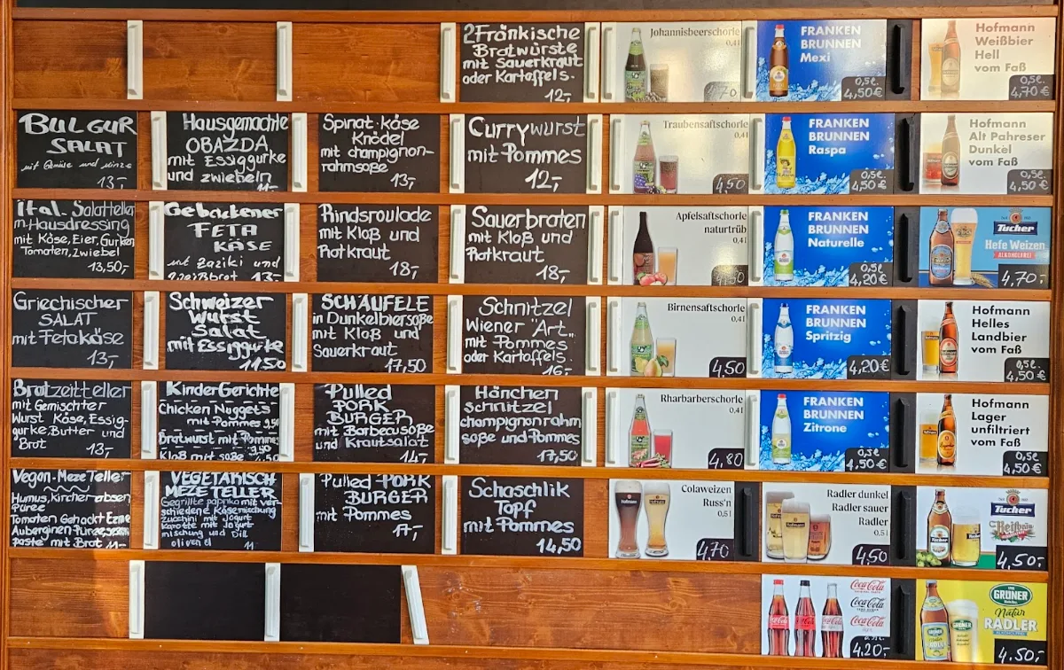 Speisekarte, Atzelsberger - Gaststätte & Biergarten