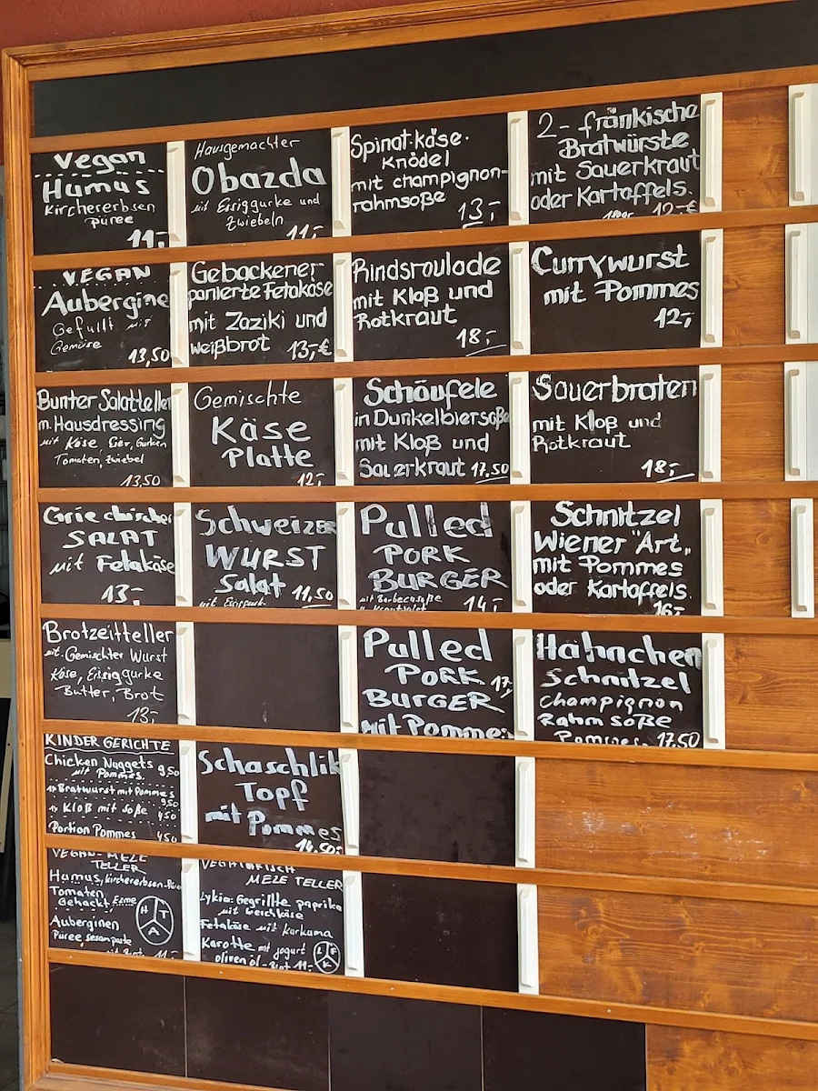 Speisekarte, Atzelsberger - Gaststätte & Biergarten