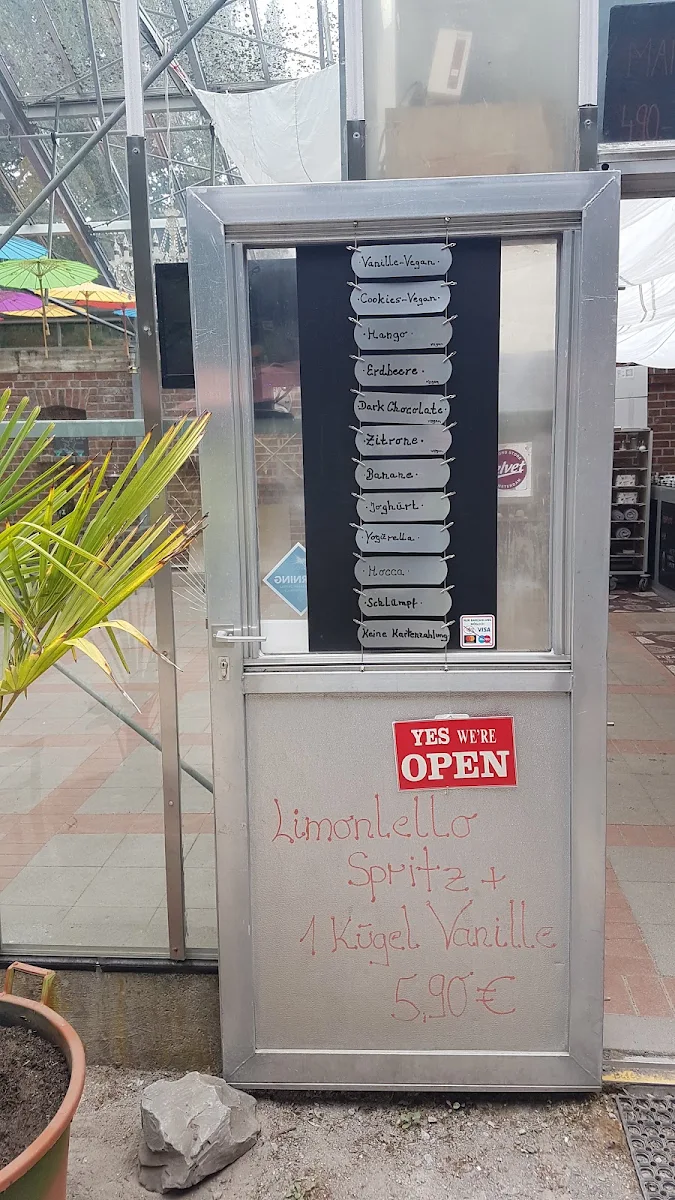 Speisekarte, Eiscafé Orangerie