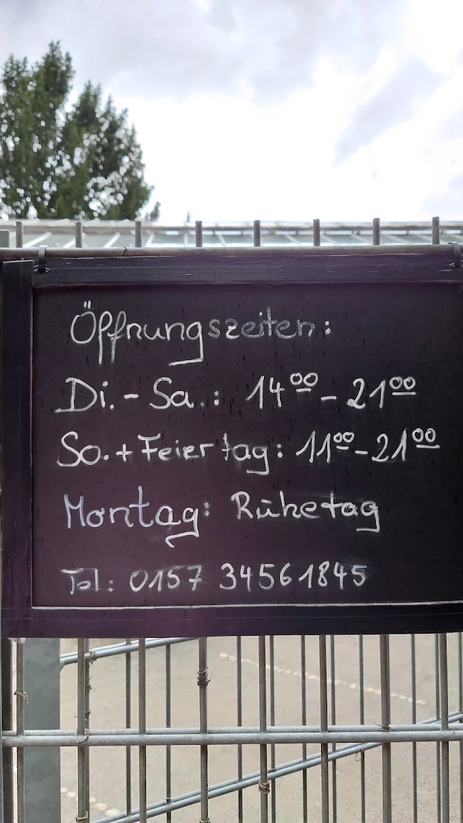 Speisekarte, Eiscafé Orangerie