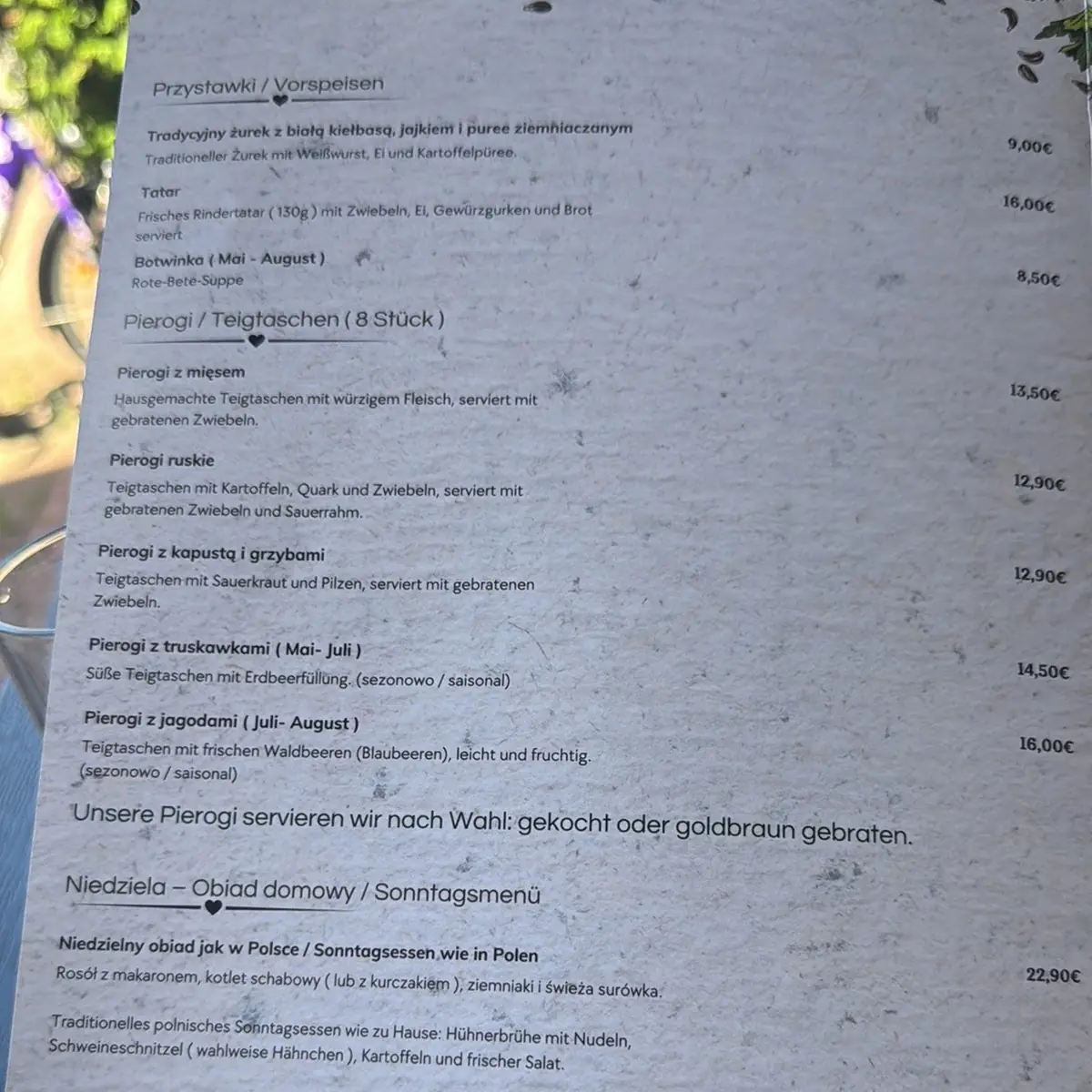 Speisekarte photo 1