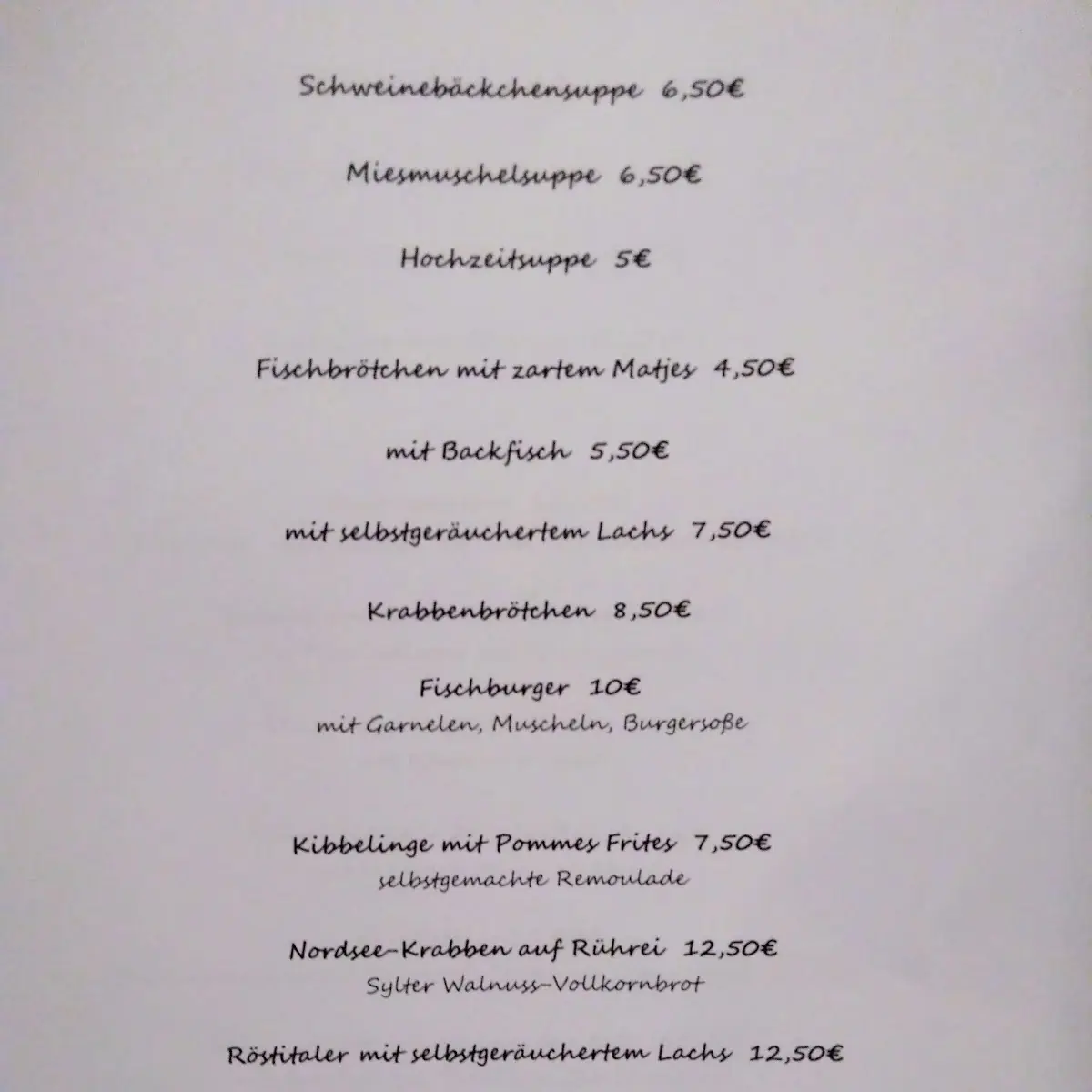 Speisekarte photo 1