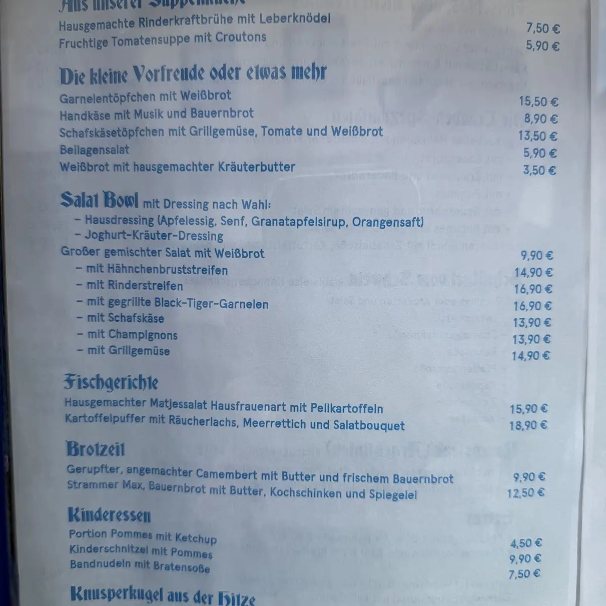 Speisekarte photo 2