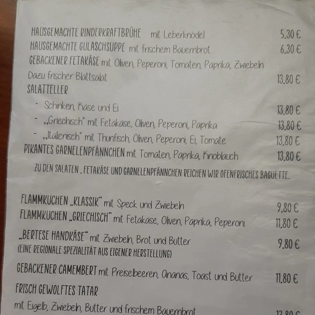 Speisekarte photo 3