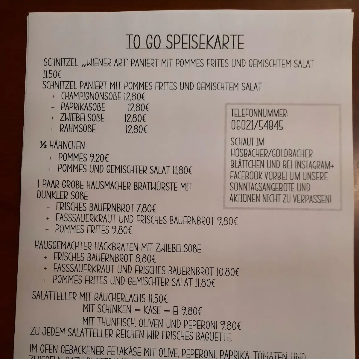 Speisekarte photo 5