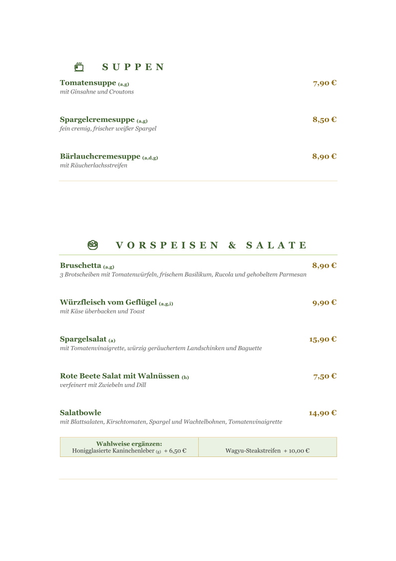 Speisekarte photo 2