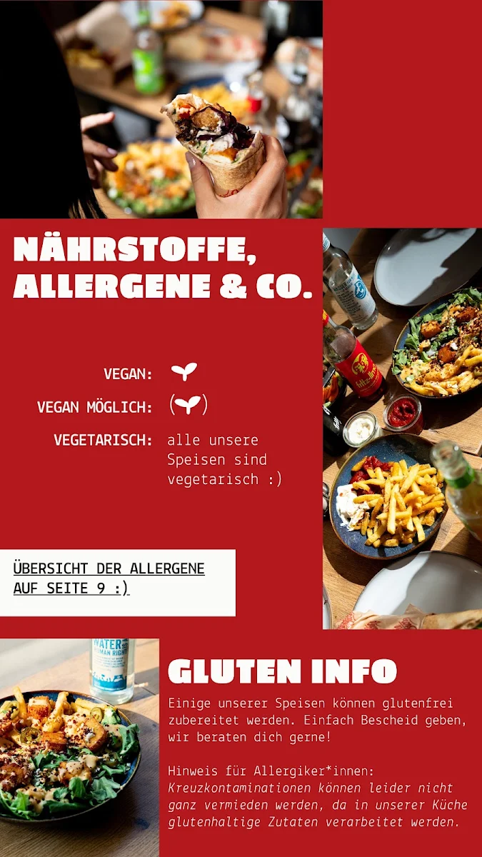 Speisekarte, Veggie Bros