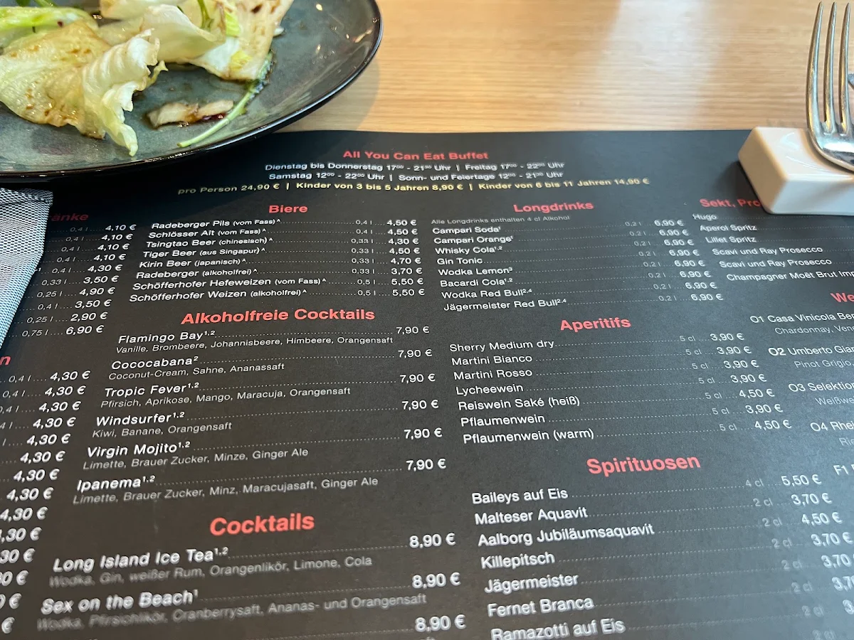 Speisekarte, China Restaurant Drei Chinesen