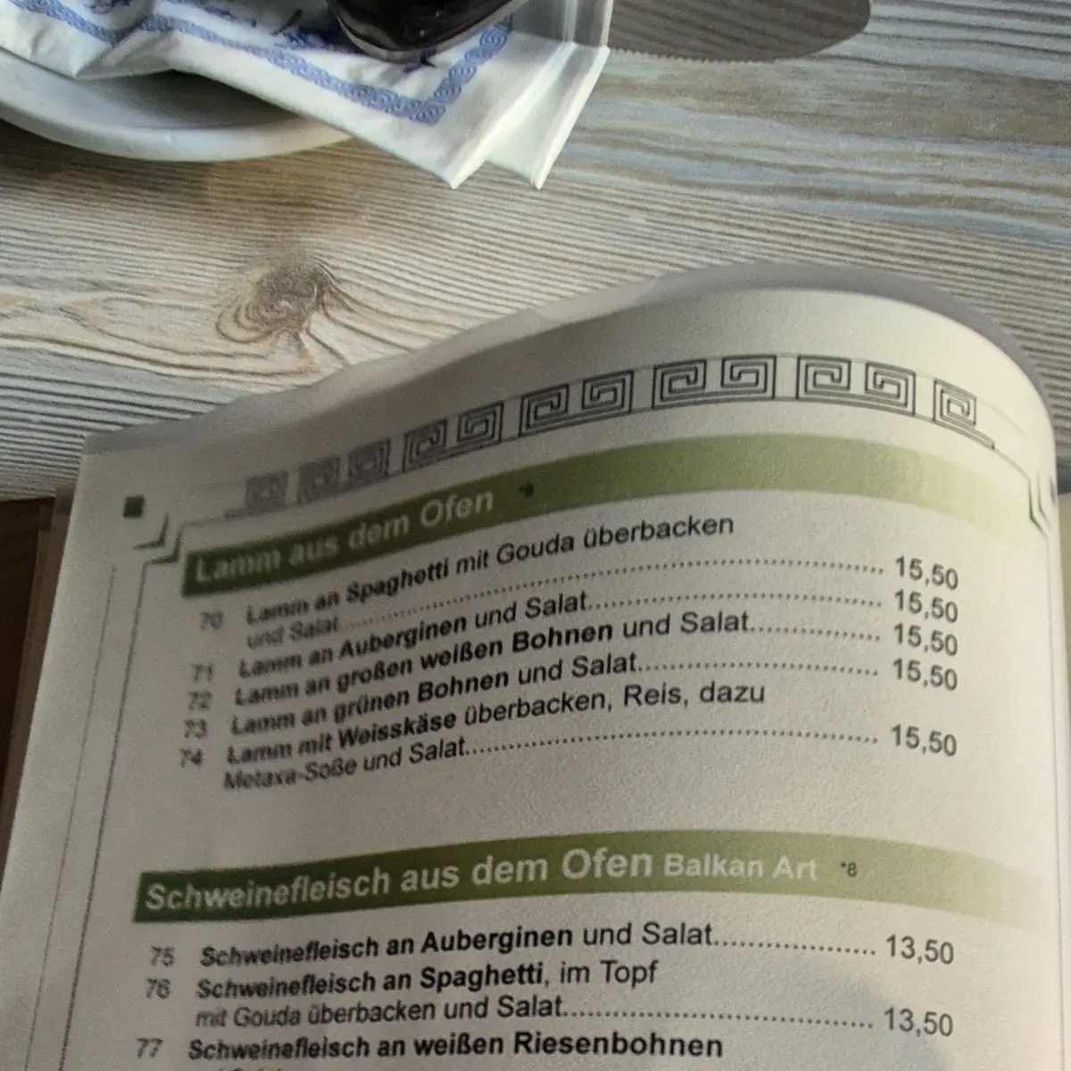 Speisekarte photo 5