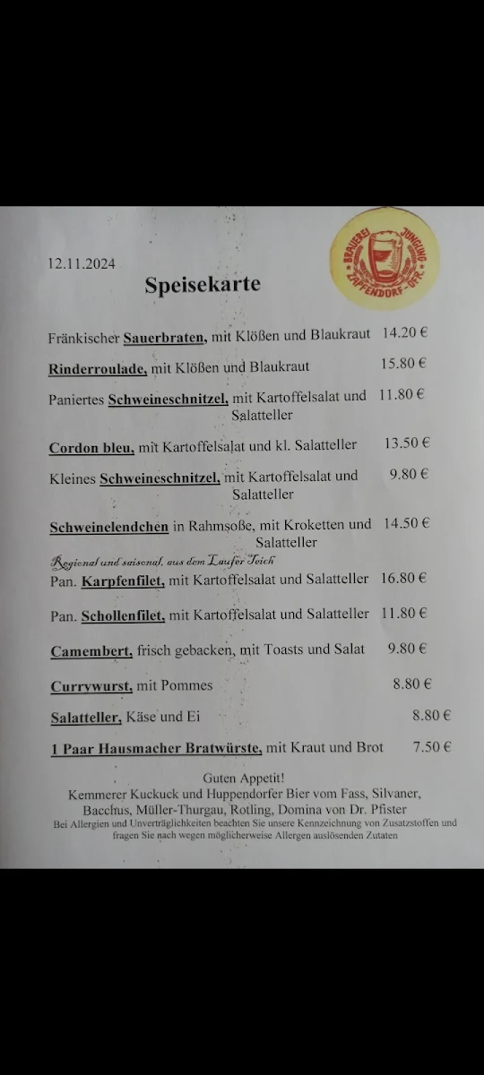 Speisekarte photo 1