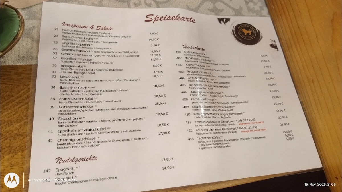 Speisekarte photo 2