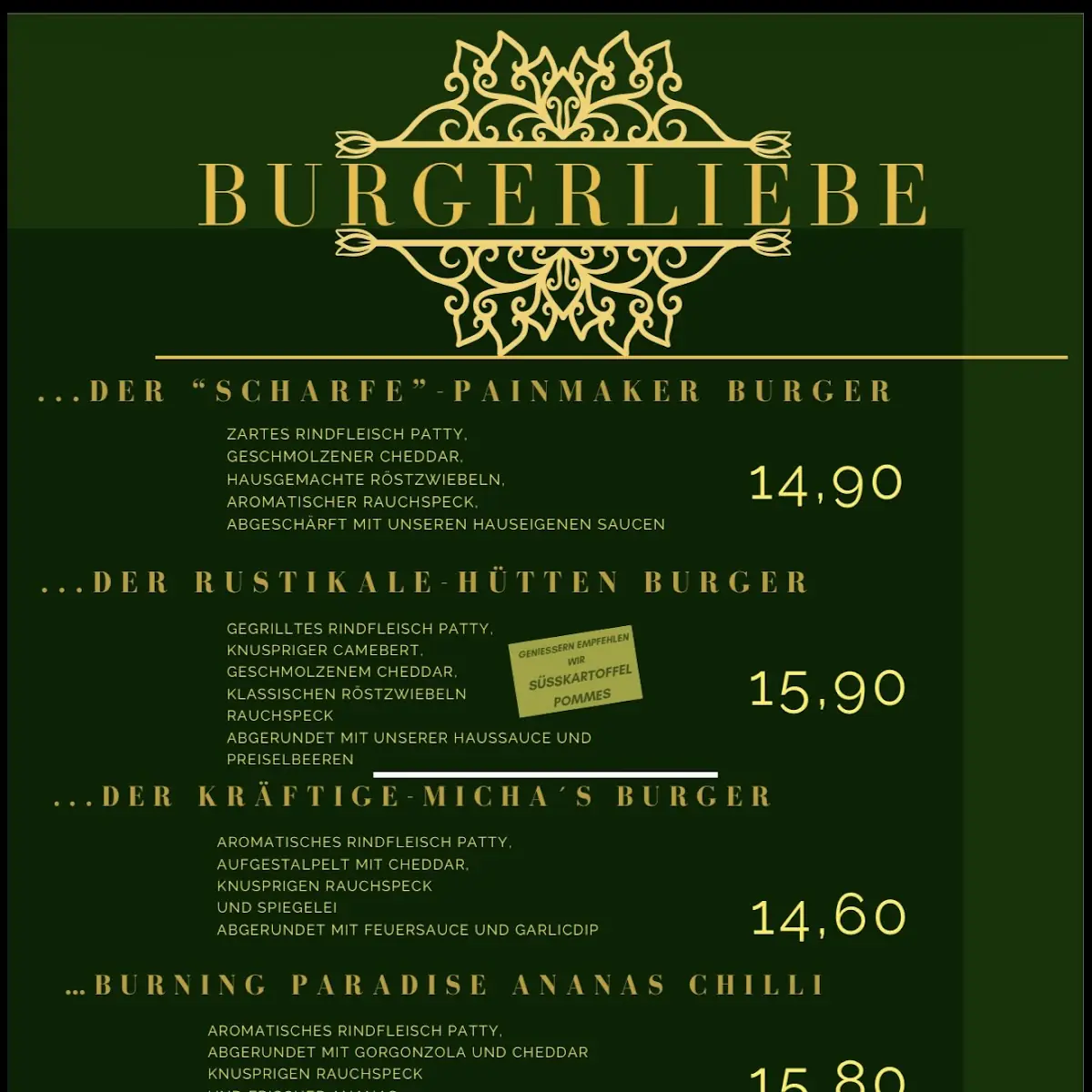 Speisekarte, Distelhäuser am Markt