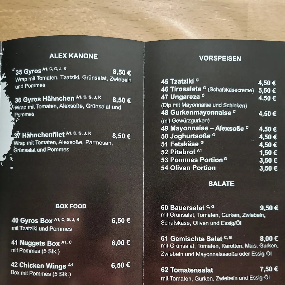 Speisekarte photo 3