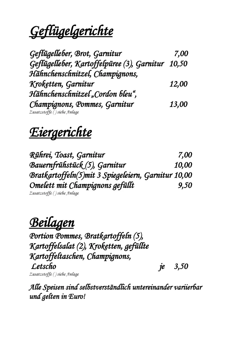 Speisekarte photo 2