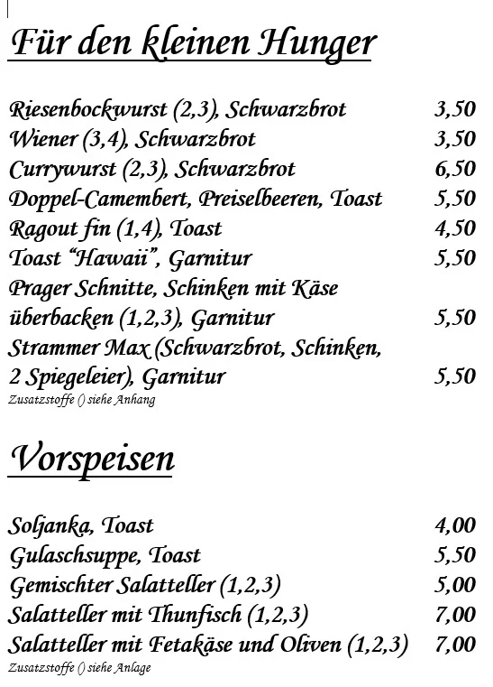 Speisekarte photo 3