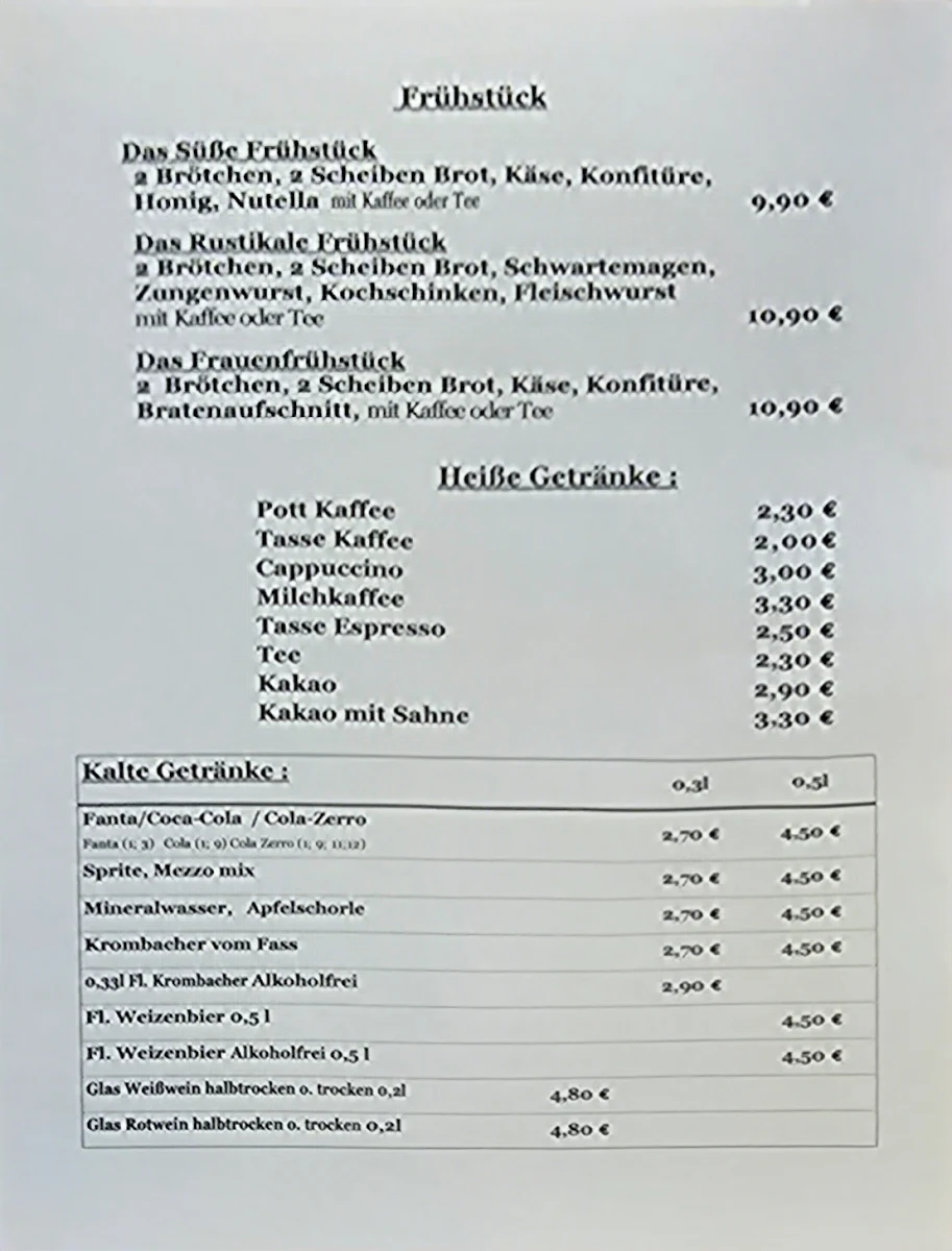 Speisekarte photo 2