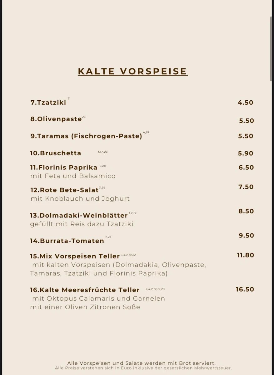 Speisekarte photo 3