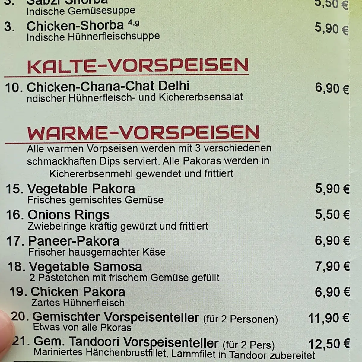 Speisekarte photo 3