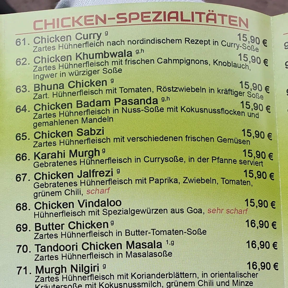 Speisekarte photo 5