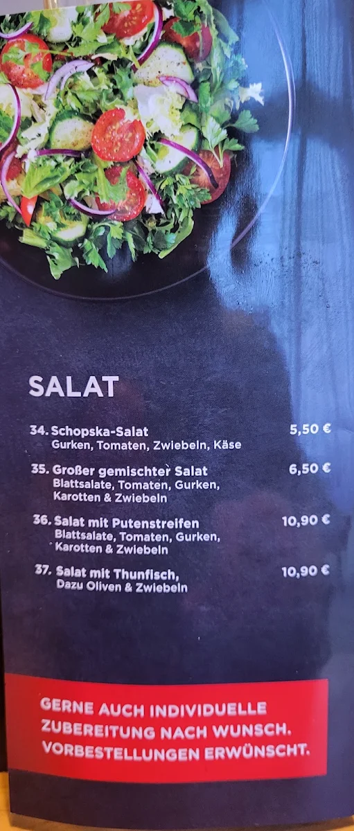 Speisekarte, Phönix Stuben