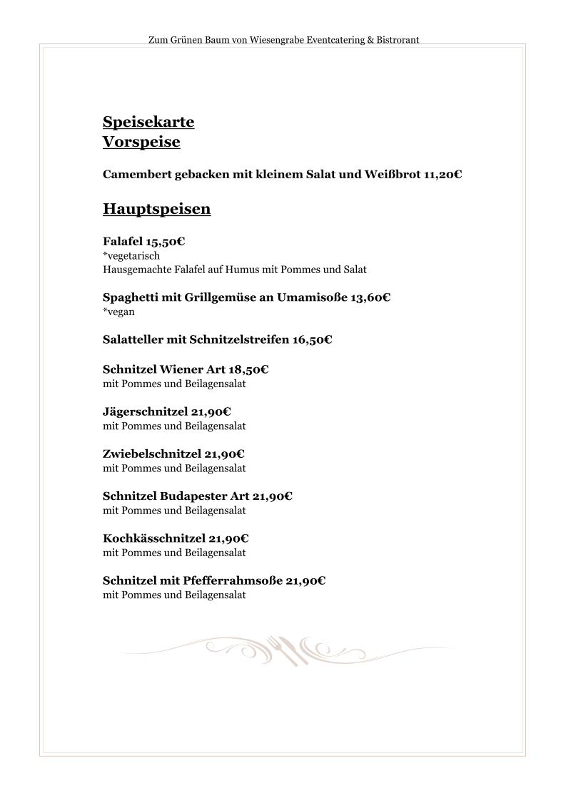 Speisekarte photo 5