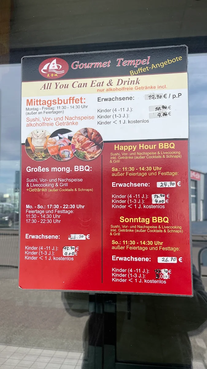 Speisekarte, Gourmet Tempel Schwandorf