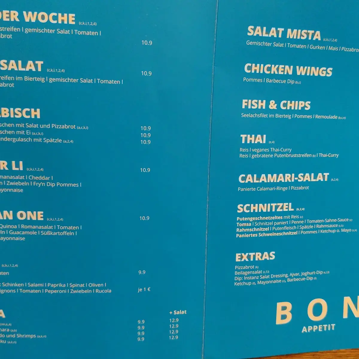 Speisekarte, Letzte Instanz