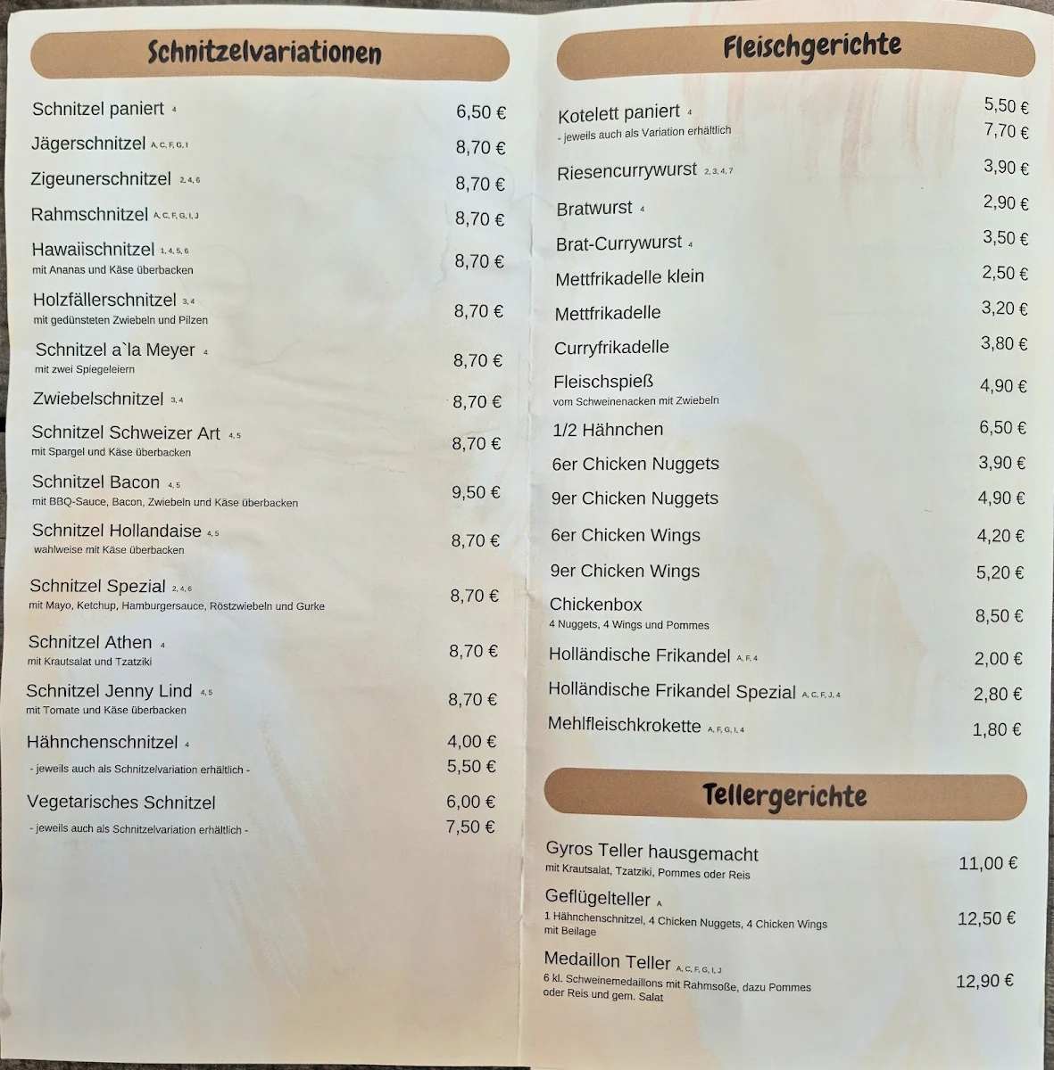 Speisekarte photo 1