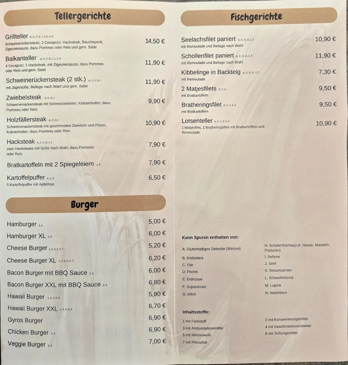 Speisekarte photo 2