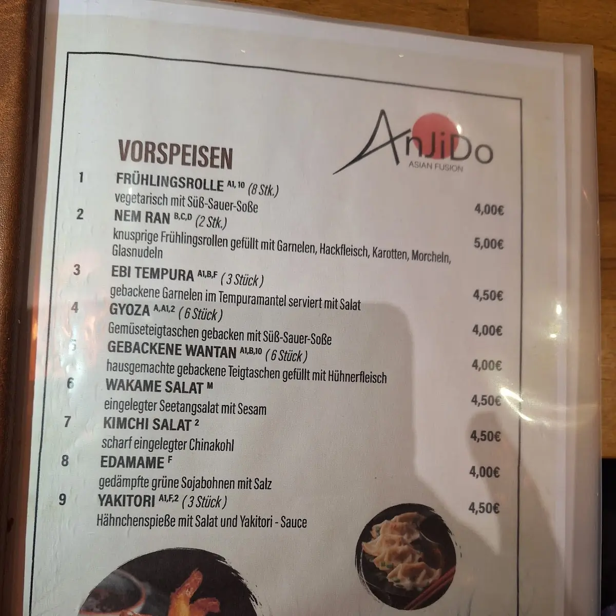 Speisekarte, AnJiDo