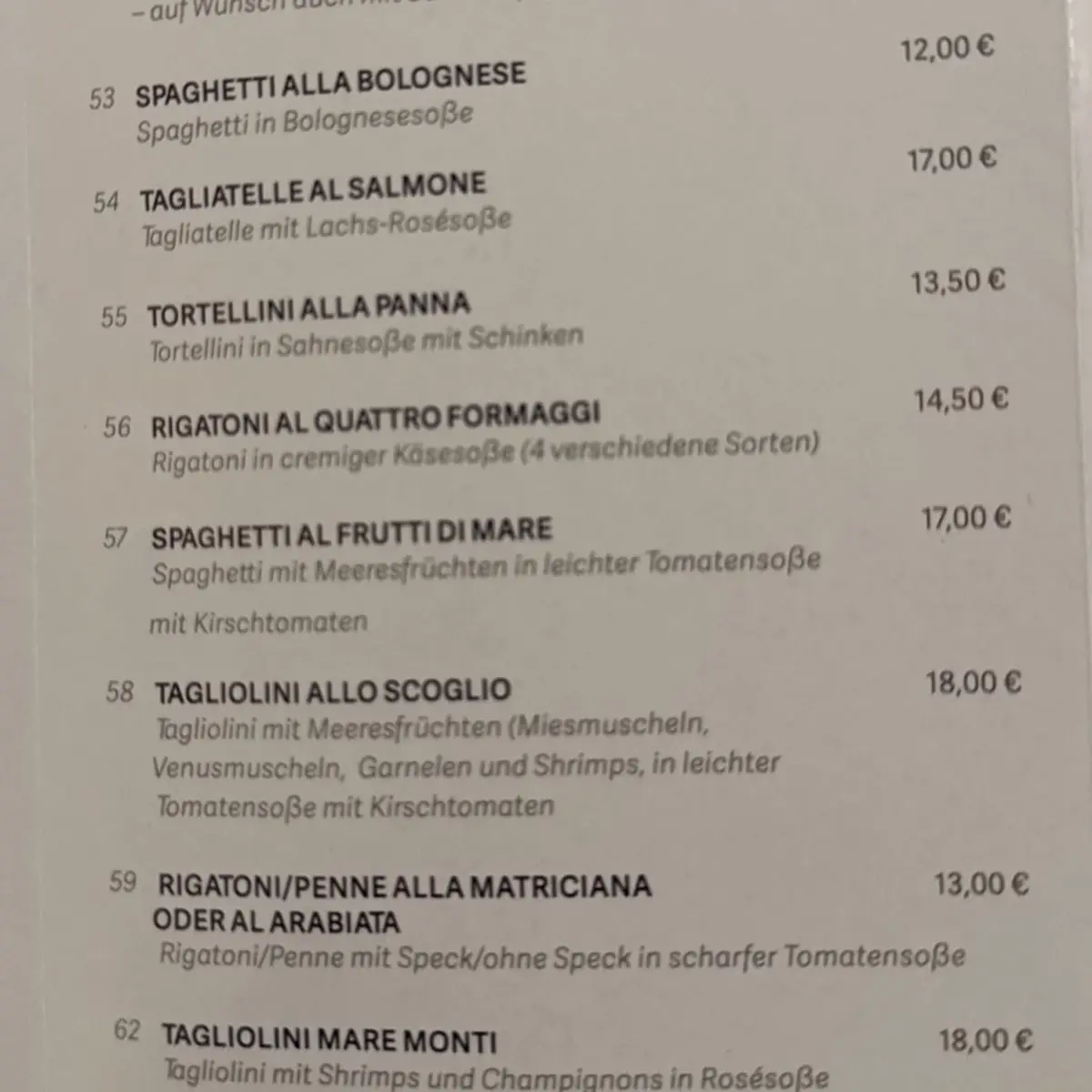 Speisekarte photo 1