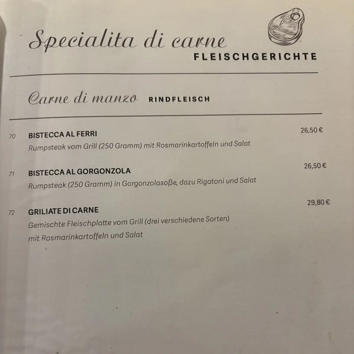 Speisekarte photo 2