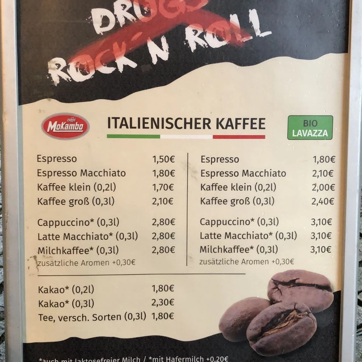 Speisekarte, Bar & Tabacchi - Italian Coffee To Go