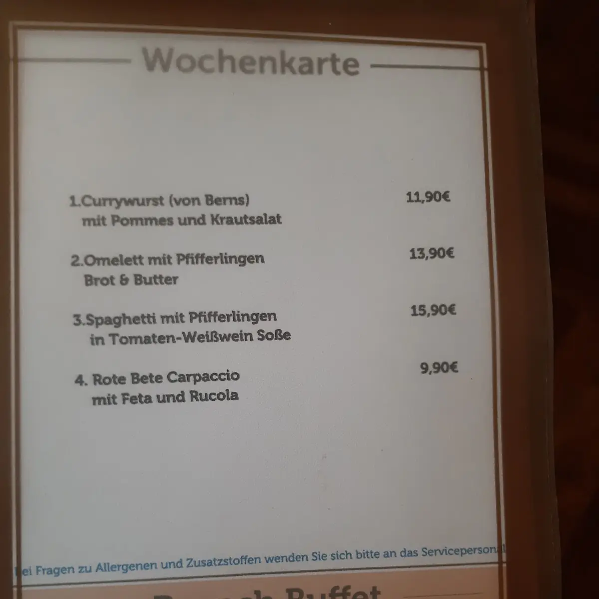 Speisekarte photo 3