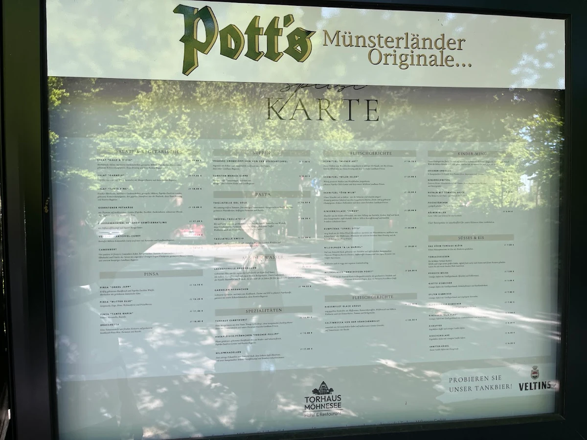Speisekarte, TORHAUS Möhnesee GmbH
