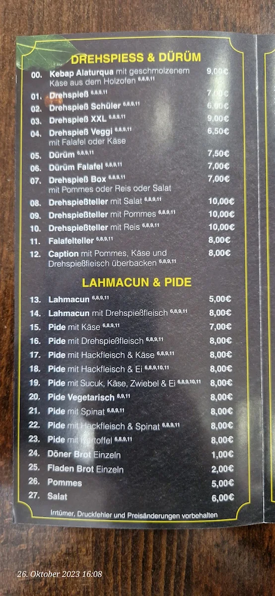 Speisekarte photo 3