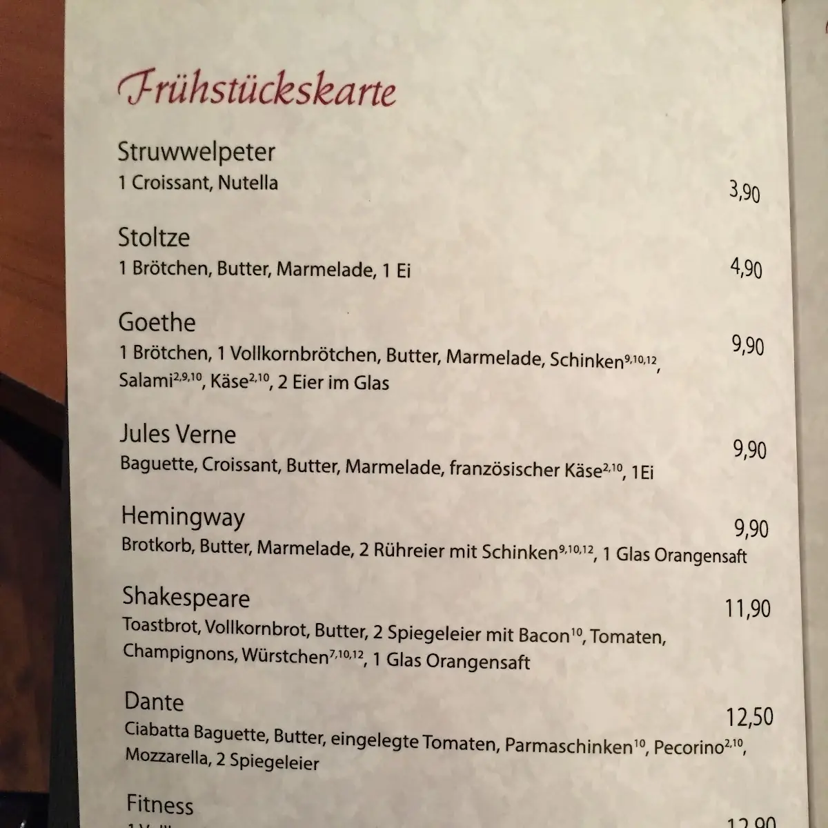 Speisekarte photo 6