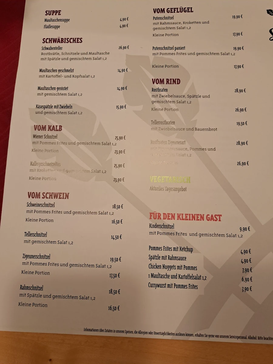 Speisekarte photo 1