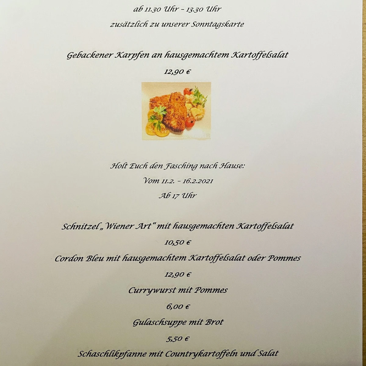 Speisekarte photo 1