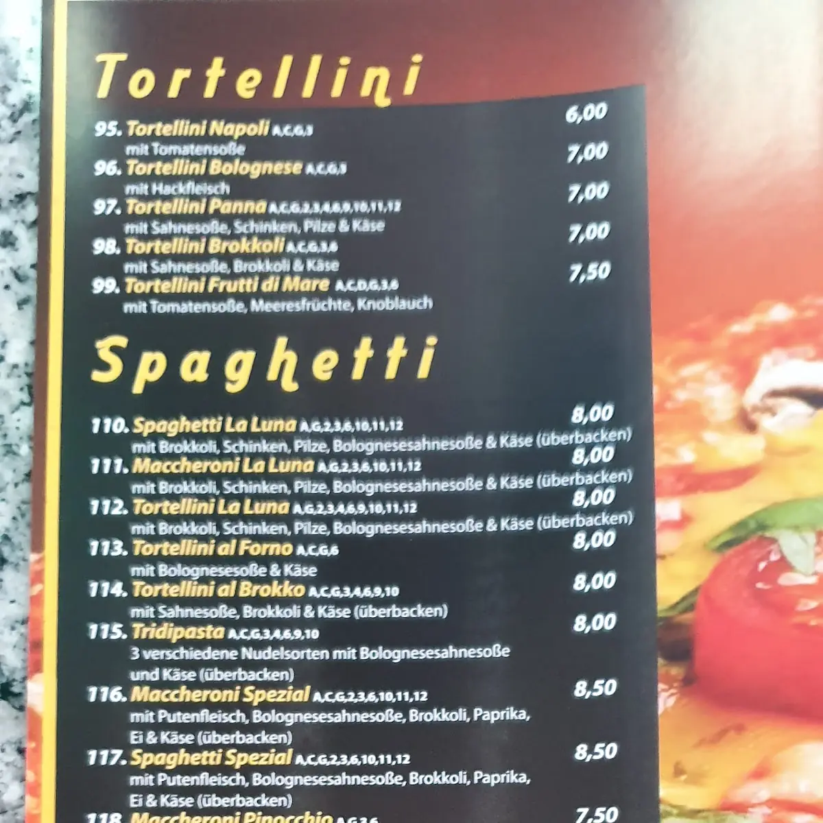 Speisekarte photo 2
