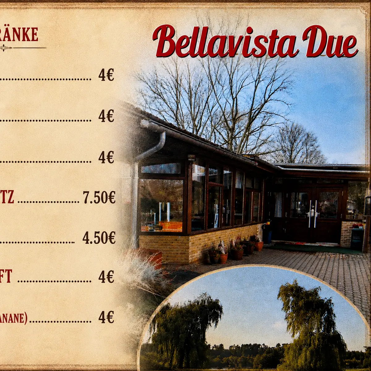 Speisekarte, BellaVista Due