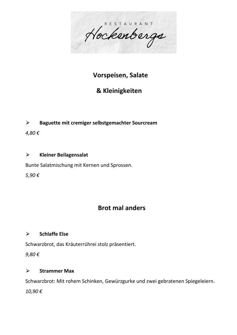 Speisekarte photo 5