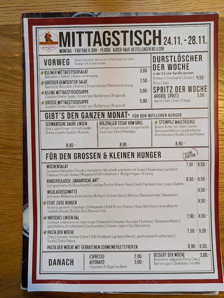 Speisekarte photo 1
