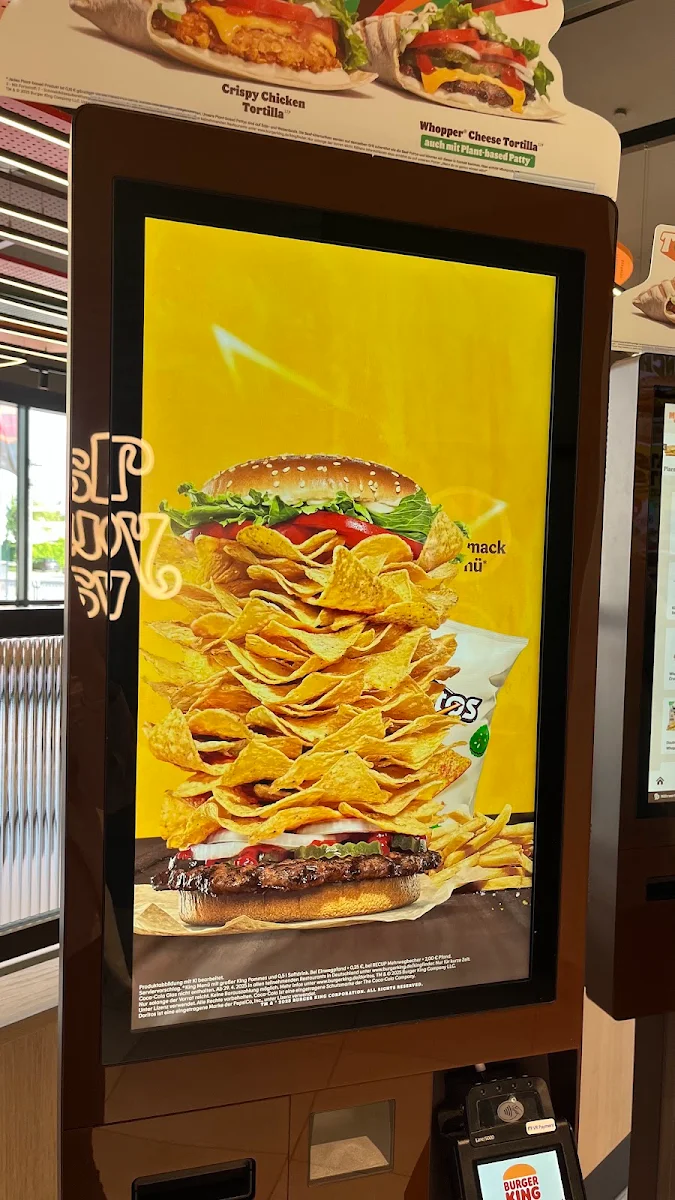Speisekarte, Burger King Ingolstadt
