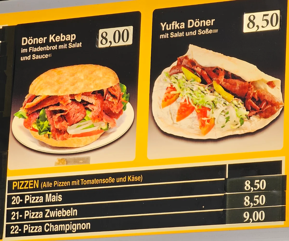 Speisekarte, Mavi Imbiss Krozingen