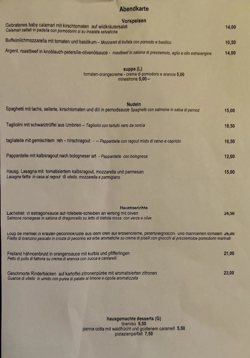 Speisekarte photo 1